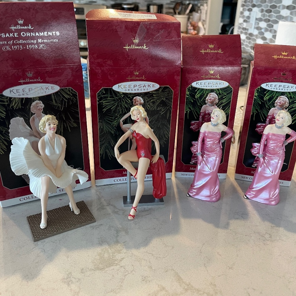4 hallmark Marilyn Monroe ornaments